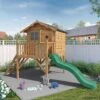Waltons 5' X 5' Children's Tulip Playhouse With Tower & Slide -EcoFlora Sales Shop SI 002 001 0007 Tulip Playhouse Tower Slide Mercia Garden 1 2