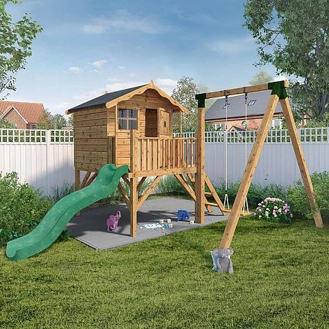 Waltons 5' X 5' Children's Tulip Playhouse With Tower & Activity Set 3 Waltons 5' X 5' Children's Tulip Playhouse With Tower & Activity Set