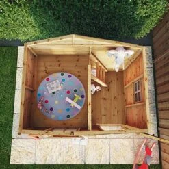 Waltons 7 X 5 Honeypot Snowdrop Apex Wooden Garden Playhouse With Loft 15 Waltons 7 X 5 Honeypot Snowdrop Apex Wooden Garden Playhouse With Loft -EcoFlora Sales Shop SI 002 001 0015 Double Story Snowdrop Playhouse W5 Aerial