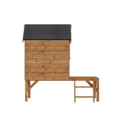 Waltons 4 X 4 Wooden Snug Garden Shed Playhouse With Tower -EcoFlora Sales Shop SI 002 001 0043 Snug Playhouse with Tower Side Studio No Background