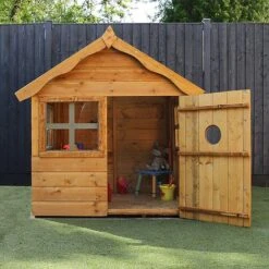 Waltons 4 X 4 Snug Apex Garden Wooden Playhouse -EcoFlora Sales Shop SI 002 002 0001 300dpi Propped 1