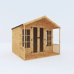 Waltons 8' X 8' Apex Summerhouse With Veranda -EcoFlora Sales Shop SI 003 001 0005 8x8 Wessex Summerhouse MainDC