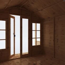 Waltons 12' X 8' Apex Summerhouse With Veranda -EcoFlora Sales Shop SI 003 001 0007 12x8 Wessex Summerhouse Detail002