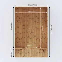 Waltons 12' X 8' Apex Summerhouse With Veranda -EcoFlora Sales Shop SI 003 001 0007 12x8 Wessex Summerhouse Floor Plan 300dpi 02