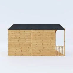 Waltons 12' X 8' Apex Summerhouse With Veranda -EcoFlora Sales Shop SI 003 001 0007 12x8 Wessex Summerhouse Left