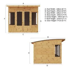 Waltons 8 X 8 Wooden Garden Shiplap Tongue And Groove Helios Summerhouse Garden Room 26 Waltons 8 X 8 Wooden Garden Shiplap Tongue And Groove Helios Summerhouse Garden Room -EcoFlora Sales Shop SI 003 001 0008 8x8 Spec Render