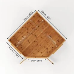 Waltons 7 X 7 Wooden Outdoor Shiplap Tongue And Groove Premier Corner Garden Summerhouse -EcoFlora Sales Shop SI 003 001 0037 Floor20Plan