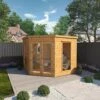 Waltons 8 X 8 Wooden Shiplap Tongue And Groove Premier Corner Summerhouse Garden Room -EcoFlora Sales Shop SI 003 001 0038 8x8 Premium Corner Summerhouse DC W1b