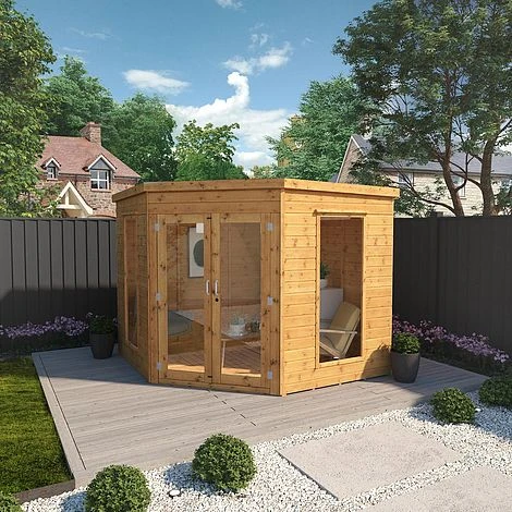 Waltons 8 X 8 Wooden Shiplap Tongue And Groove Premier Corner Summerhouse Garden Room 3 Waltons 8 X 8 Wooden Shiplap Tongue And Groove Premier Corner Summerhouse Garden Room
