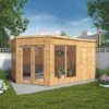 Waltons 13' X 9' Corner Summerhouse With Side Shed -EcoFlora Sales Shop SI 003 001 0079 13x9 Corner Summerhouse with Side Shed DC Mercia Garden 1