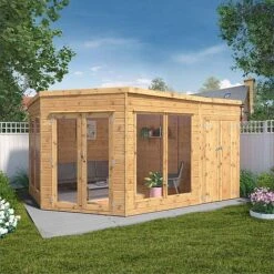 Waltons 13' X 9' Corner Summerhouse With Side Shed