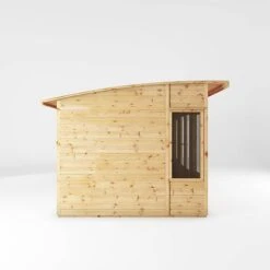 Waltons 12 X 8 Premium Shiplap Tongue And Groove Helios Curved Roof Wooden Garden Summerhouse -EcoFlora Sales Shop SI 003 001 0089 12x8 Helios Summerhouse Left