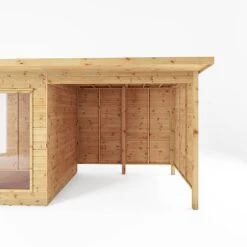 Waltons 18 X 6 Maine Pent Wooden Garden Summerhouse With Patio Area Shiplap Tongue And Groove 18 Waltons 18 X 6 Maine Pent Wooden Garden Summerhouse With Patio Area Shiplap Tongue And Groove -EcoFlora Sales Shop SI 003 001 0091 Summerhouse DT Shiplap Pent 18x6 Patio Area Detail001