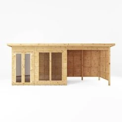 Waltons 18 X 6 Maine Pent Wooden Garden Summerhouse With Patio Area Shiplap Tongue And Groove 21 Waltons 18 X 6 Maine Pent Wooden Garden Summerhouse With Patio Area Shiplap Tongue And Groove -EcoFlora Sales Shop SI 003 001 0091 Summerhouse DT Shiplap Pent 18x6 Patio Area Front
