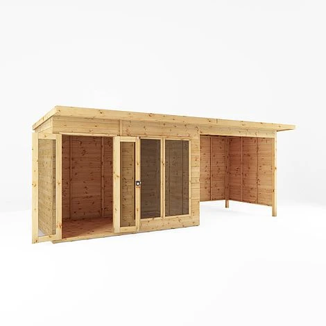 Waltons 18 X 6 Maine Pent Wooden Garden Summerhouse With Patio Area Shiplap Tongue And Groove 11 Waltons 18 X 6 Maine Pent Wooden Garden Summerhouse With Patio Area Shiplap Tongue And Groove - Image 9