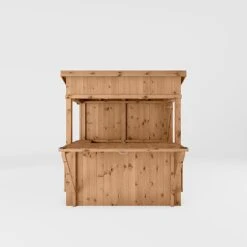 Waltons 9' X 4' Premium Pressure Treated Garden Bar - 2 Styles Available -EcoFlora Sales Shop SI 003 001 0094 Pressure Treated Pent 4x6 Bar with Shutter Pack Front1