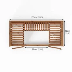 Waltons 6 X 3 Traditional Wooden Tall Wall Victorian Mini Greenhouse Potting Shed -EcoFlora Sales Shop SI 004 001 0023 Floor Plan