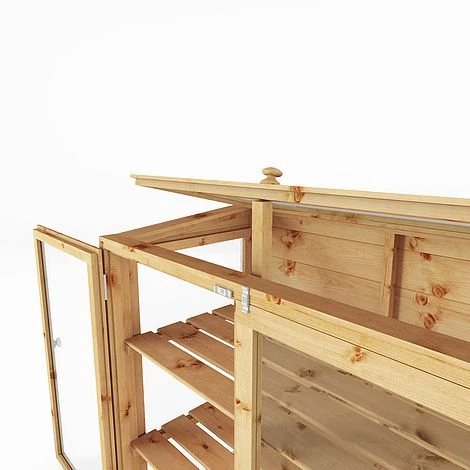 Waltons 4 X 2 Traditional Wooden Mini Greenhouse Potting Shed 8 Waltons 4 X 2 Traditional Wooden Mini Greenhouse Potting Shed - Image 6