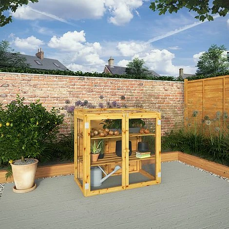 Waltons 4 X 2 Traditional Wooden Mini Greenhouse Potting Shed 4 Waltons 4 X 2 Traditional Wooden Mini Greenhouse Potting Shed - Image 2