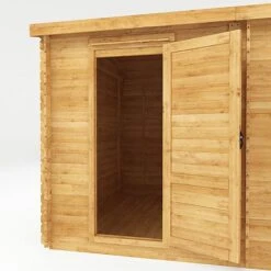 5m X 3m Corner Lodge Plus - 28mm Double Glazed (Side Shed) -EcoFlora Sales Shop SI 006 004 0082 5mx3m Corner Lodge Plus 44mm Double Glazed Studio RH Detail001