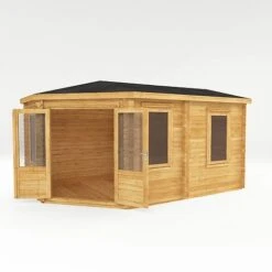 5m X 3m Corner Lodge Grande - 28mm Double Glazed 17 5m X 3m Corner Lodge Grande - 28mm Double Glazed -EcoFlora Sales Shop SI 006 004 0083 5mx3m Corner Lodge Grande 44mm Double Glazed Studio LH DO