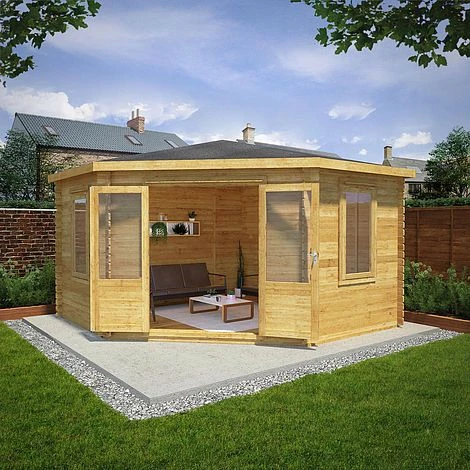 4m X 4m Corner Cabin - 28mm Double Glazed 4 4m X 4m Corner Cabin - 28mm Double Glazed - Image 2
