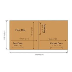 Waltons 8' X 4' Dog Run And Kennel -EcoFlora Sales Shop SI 010 001 0002 300dpi 12