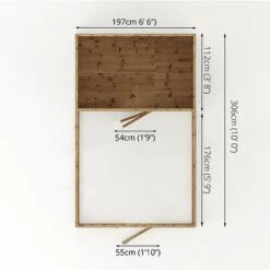 Waltons 10' X 6' Dog Kennel And Run -EcoFlora Sales Shop SI 010 001 0006 10x6 Dog Run Extension and Floor Plan 2