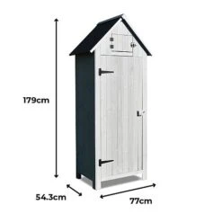Wooden Sentry Post Storage Shed Grey -EcoFlora Sales Shop Sentry 5