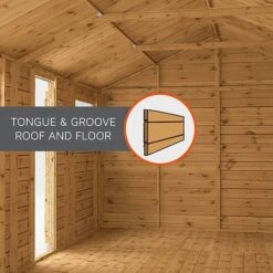 Waltons 7 X 7 Wooden Outdoor Shiplap Tongue And Groove Premier Corner Garden Summerhouse -EcoFlora Sales Shop Sheds Tongue and Groove Roof and Floor Waltons