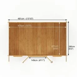 5m X 3m Retreat Log Cabin - 28mm Double Glazed -EcoFlora Sales Shop Si 006 002 0059 Floor20Plan