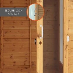 Waltons 7 X 7 Wooden Outdoor Shiplap Tongue And Groove Premier Corner Garden Summerhouse -EcoFlora Sales Shop Summerhouses Secure Lock and Key Waltons