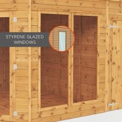 Waltons 7 X 7 Wooden Outdoor Shiplap Tongue And Groove Premier Corner Garden Summerhouse -EcoFlora Sales Shop Summerhouses Styrene Glazed Windows Waltons