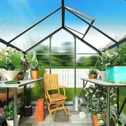 Garden Grow Traditional Greenhouse 6.2 X 4.3 X 6.6ft 38 Garden Grow Traditional Greenhouse 6.2 X 4.3 X 6.6ft -EcoFlora Sales Shop T2 4666 Greenhouses Grey 06