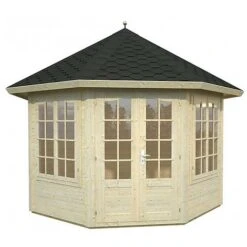 Veronica 4 9.2m2 Summerhouse 3.4m Diameter -EcoFlora Sales Shop Veronica209.220white