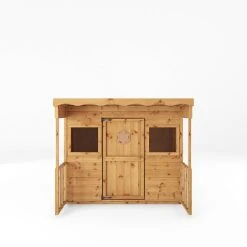 Waltons 6 X 5 Sheriff Pent Wooden Garden Playhouse -EcoFlora Sales Shop dahlia playhouse front SI 002 001 0072